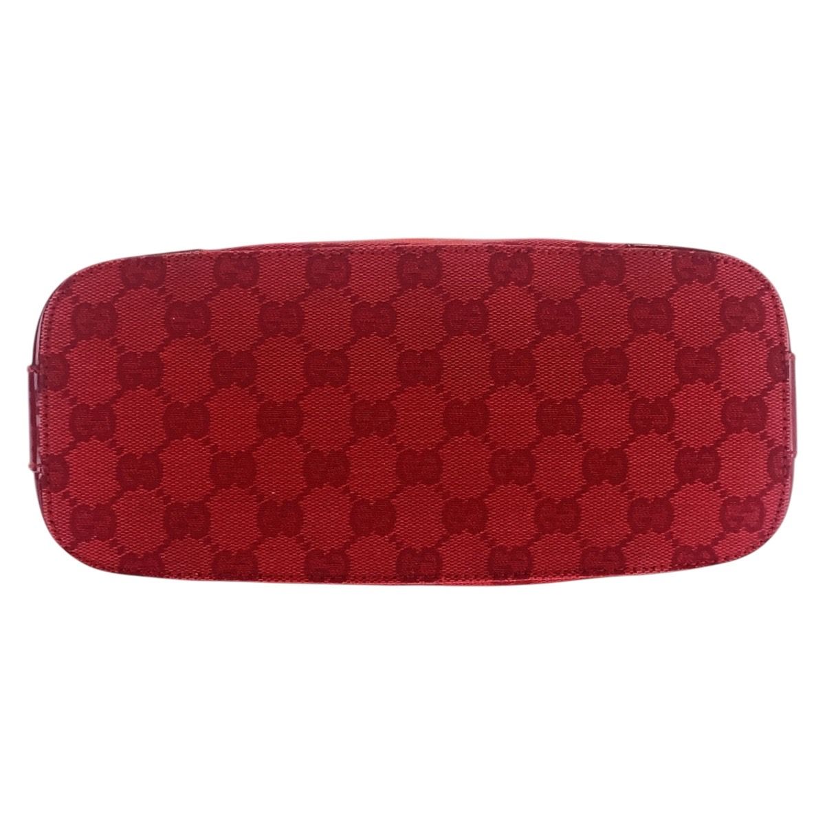 GUCCI グッチ レッド ゴールド金具 GGキャンバス/エナメル 001 GUCCI グッチ レッド ゴールド金具 GGキャンバス/エナメル 001