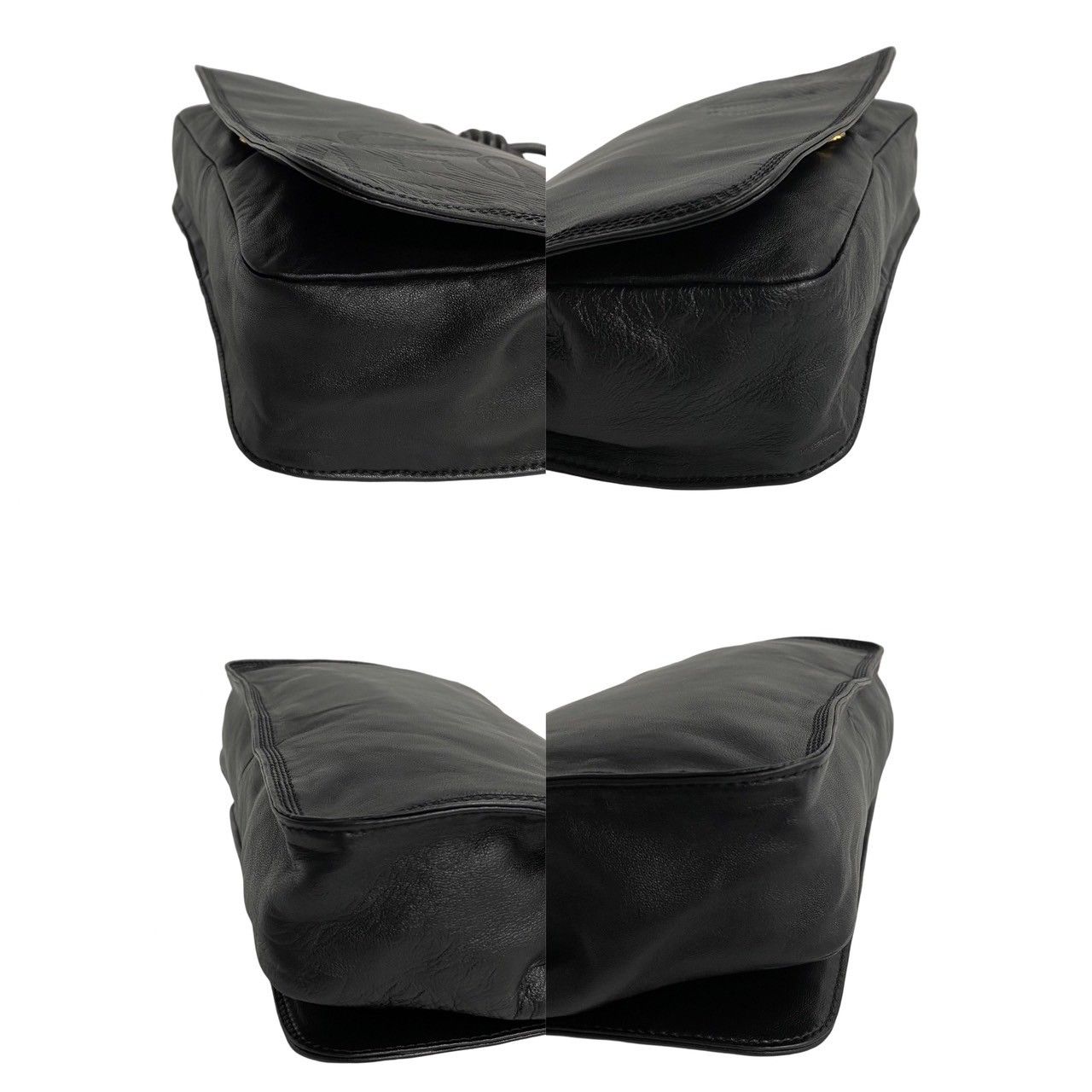 【極美品】LOEWE ロエベ　アナグラムロゴ レザークラッチバッグ　ヴィンテージ 極美品♡保存袋♡ロエべ アナグラム リピート バイカラー レザー