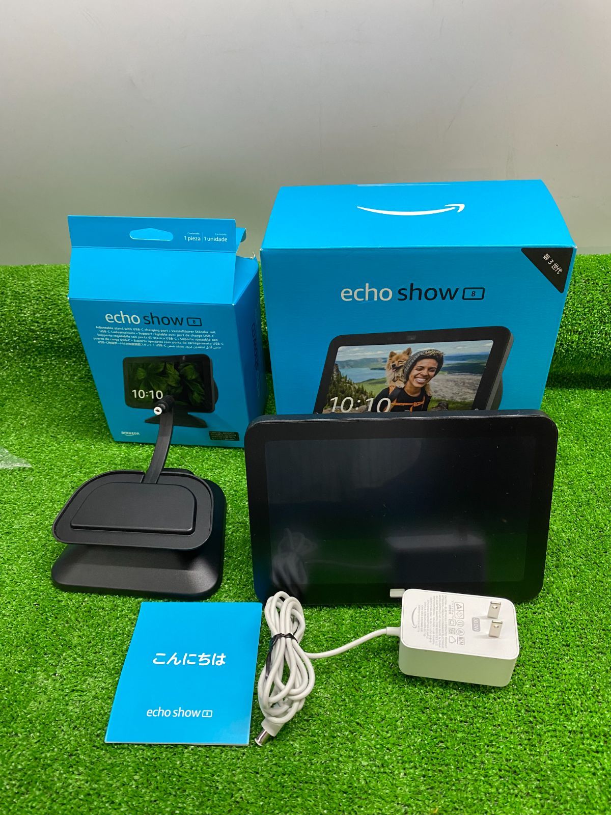 ●echo show 8 エコーショー8 第3世代 Amazon スタンド付き 初期化済み 箱潰れあり 本体使用感少な目 u251008_90
