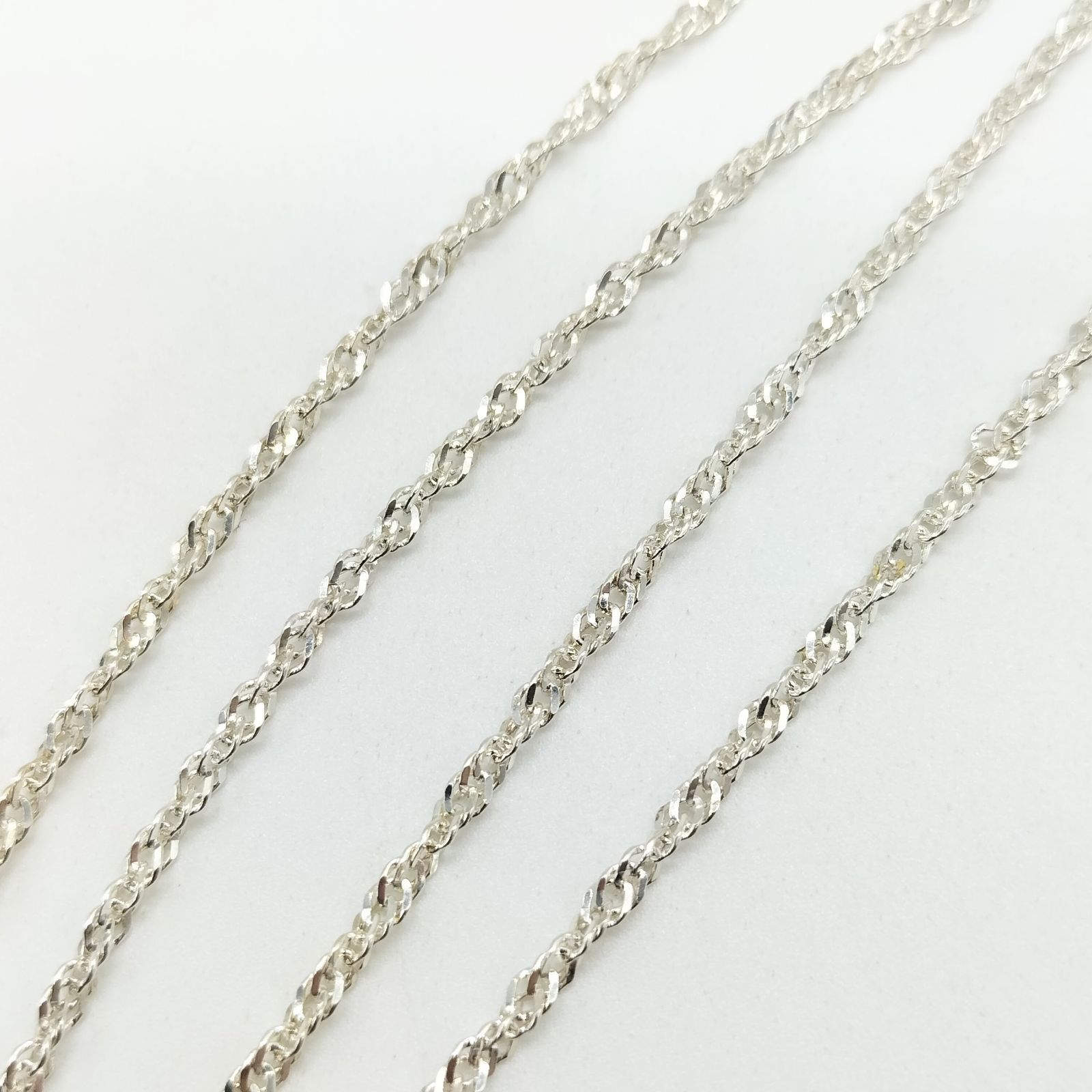 ツイストチェーン silver925 ツイスト チェーン 50cm ネックレス 