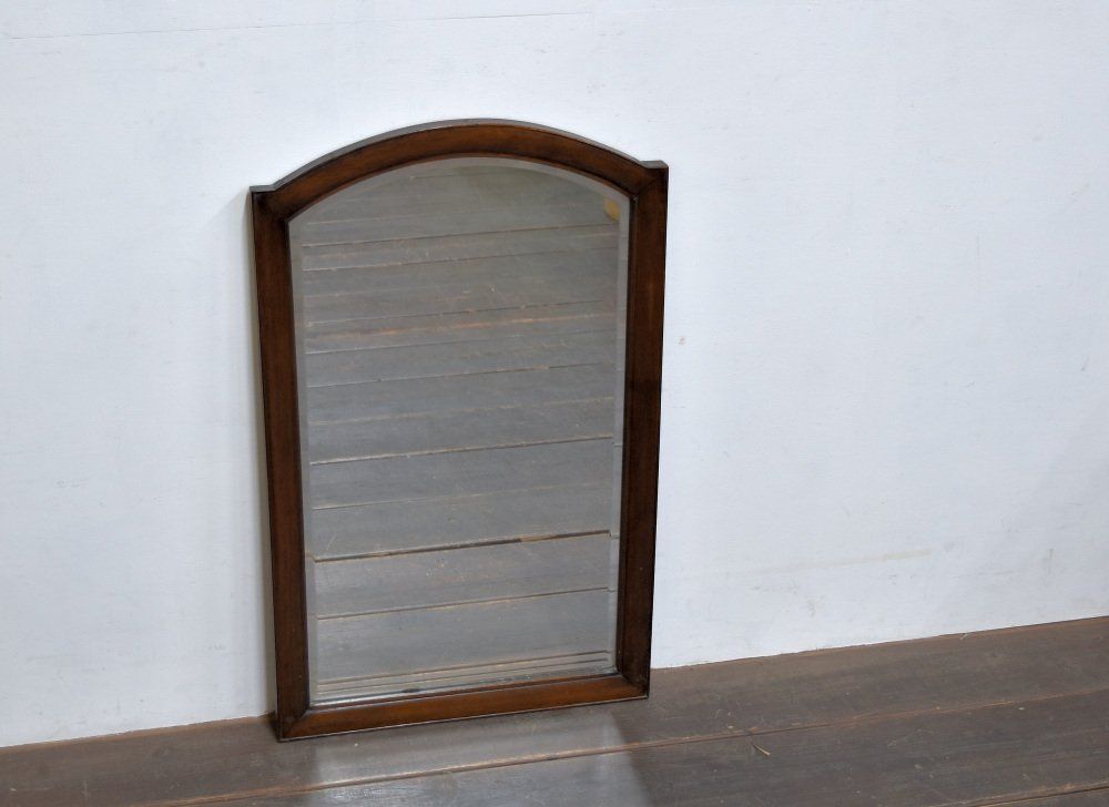 蔵C7450 木製枠 鏡 壁掛けミラー レトロ