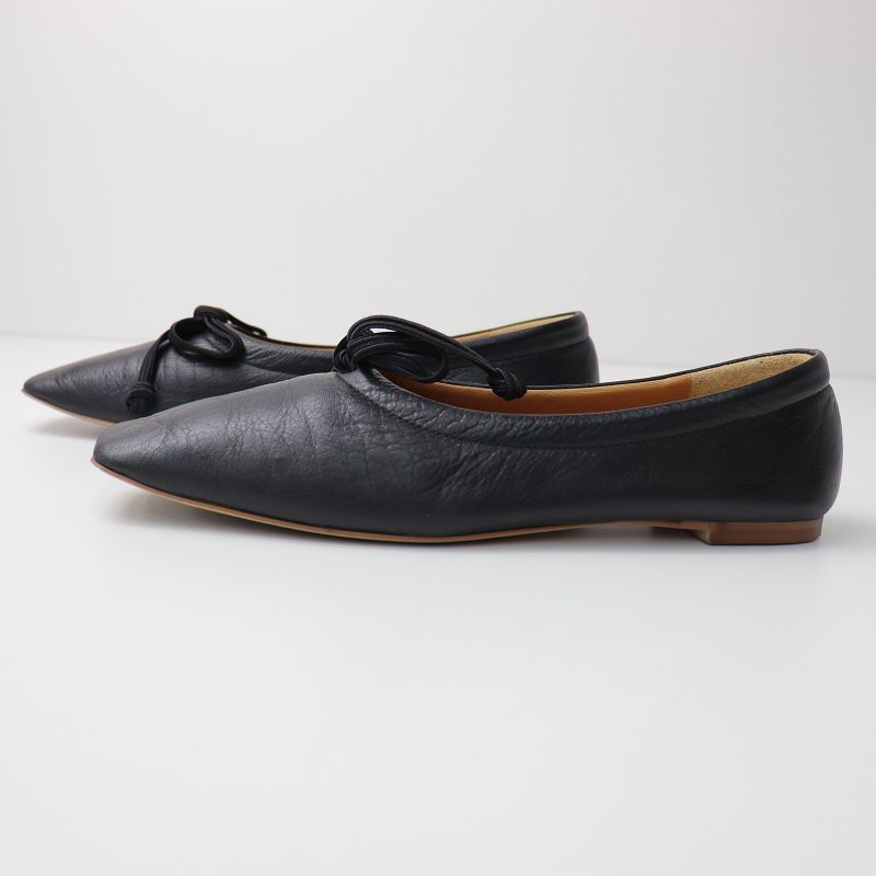 お値下げ　ピッピシック　スクエアトゥ　バレエシューズ　リボンフラット ピッピシック スクエアトゥバレエシューズ フラット シルバー