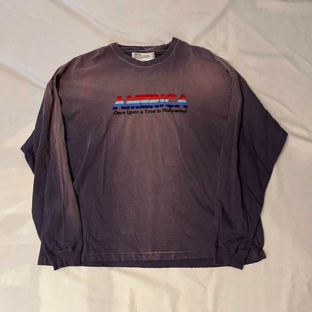 DIRIKU ダイリク 24SS AMERICA VIntage Sunmburn Tee Ｔシャツ 紫 size F 代官山Ａ06