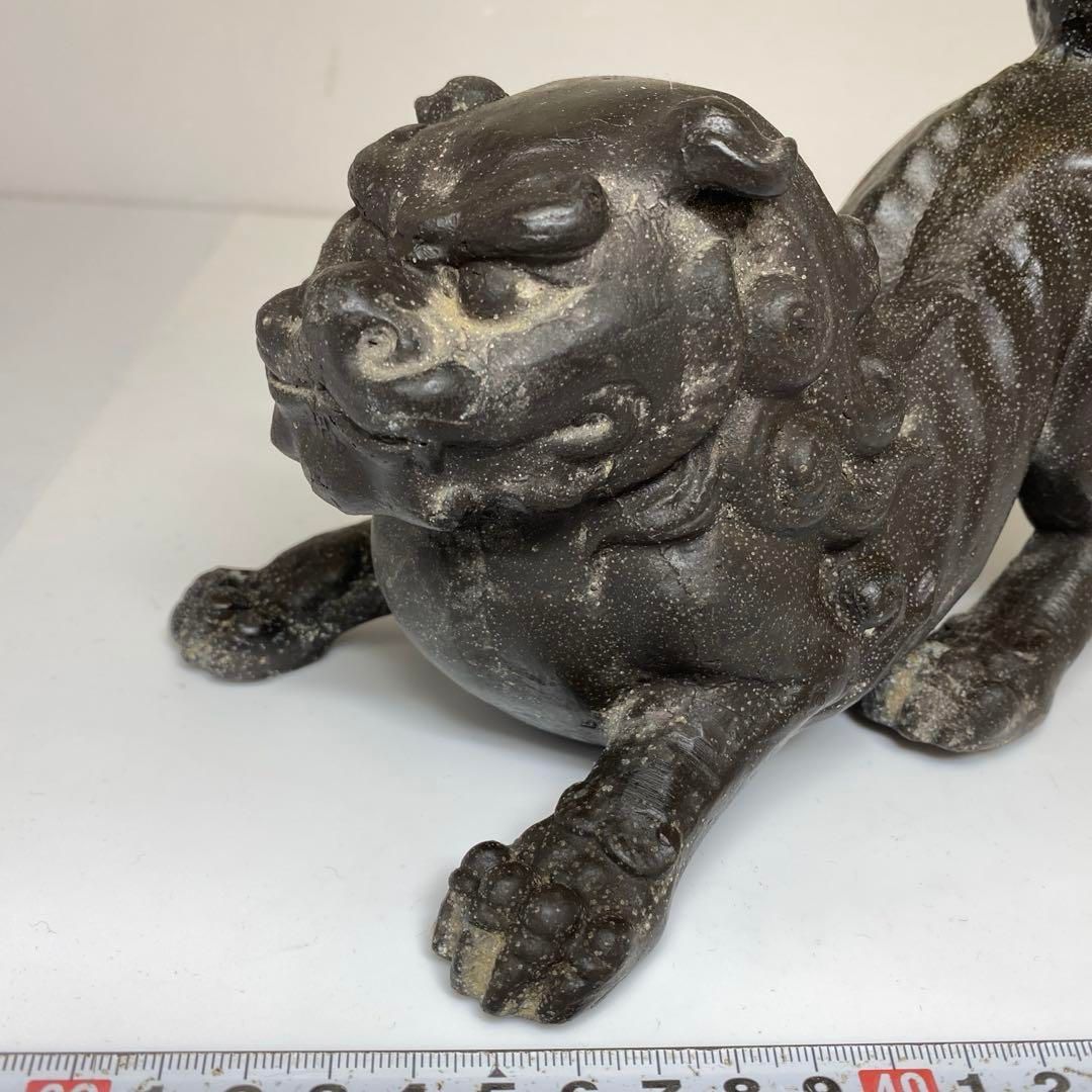 古銅 上手 獅子 置物 2761g タサオ 東な6-0930 2F