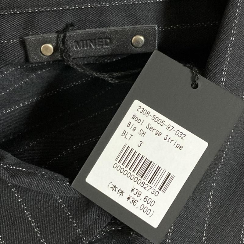 MINEDENIM マインデニム シャツ ブラウス 長袖 MINEDENIM Wool Serge Stripe Big SH ピンストライプ レギュラー オーバーサイズシャツ 2308-5005-97-032 WWW_OLIVIERBERNSTEIN_COM