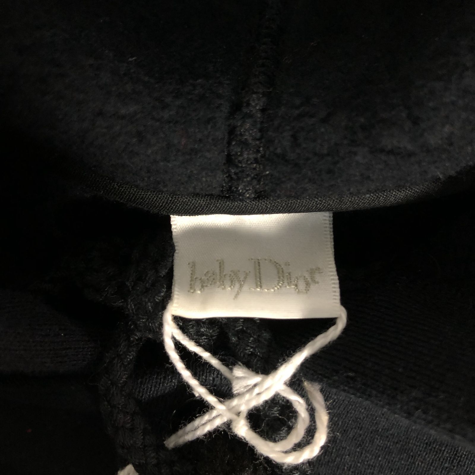 A0130-16-A-3 Baby Dior ベビー ディオール ホック ボタン パーカー ブラック 90サイズ 未使用 タグ付