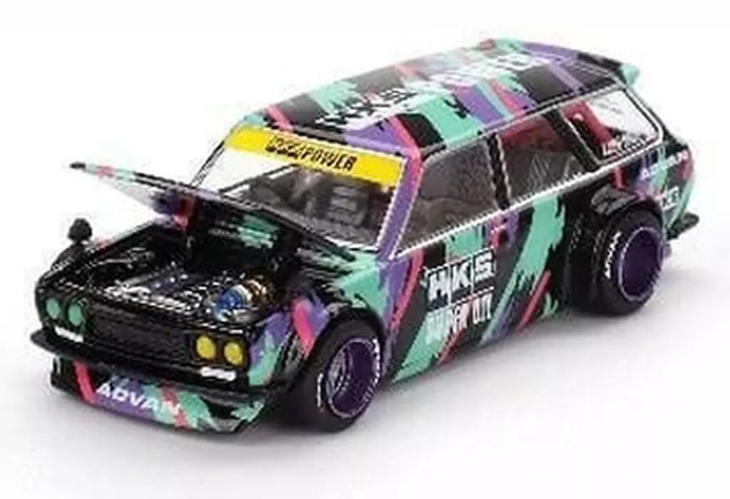 新品】ミニカー 1/64 ダットサン ストリート 510 ワゴン HKS V1