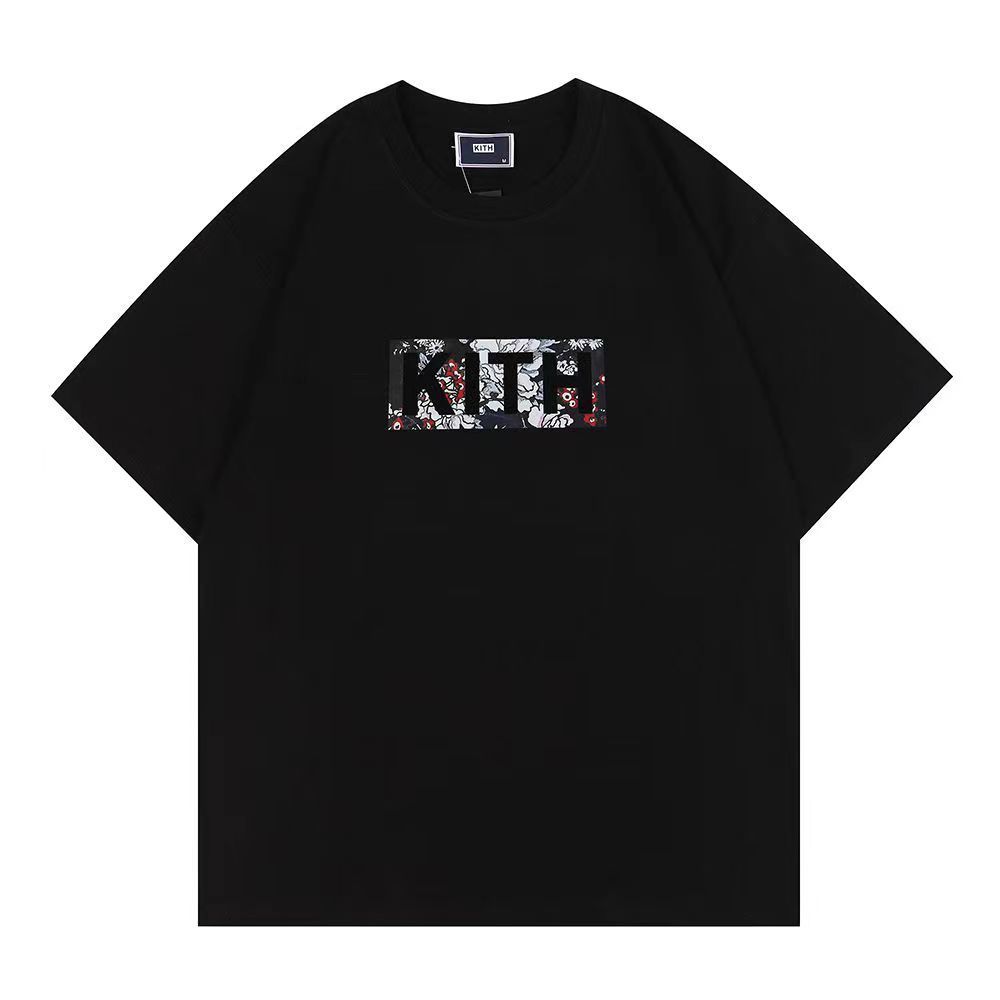 kith floral classic box logo teeフローラル クラシック ボックス ロゴ Tシャツ 花柄ボックスプリント 半袖Tシャツ m