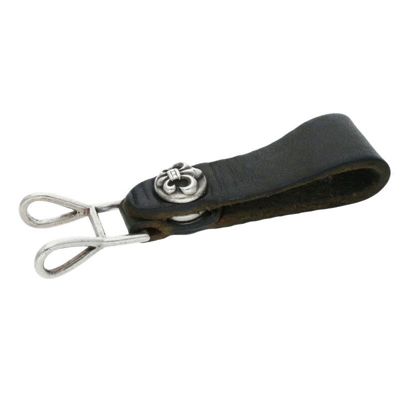 クロムハーツベルトループBSフレアボールボタンレザーベルトループ Chrome Hearts - クロムハーツ BELT LOOP BSフレアボールボタン