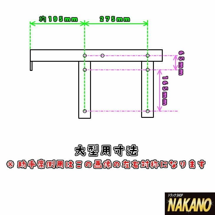 トラック用 ナンバーアンドンステー 大型用 R/Lセット ナンバー枠やナンバーアンドンなどを簡単取付 - メルカリ