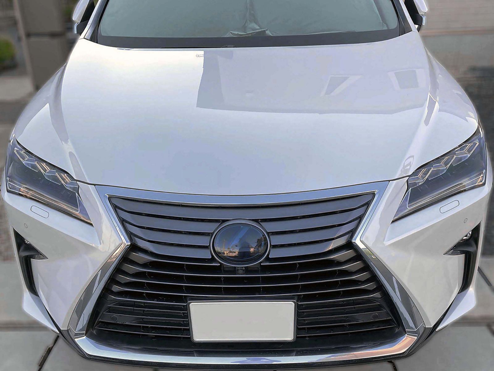 Tint+カット済み エンブレム スモークフィルム レクサスRX 20系(スモーク20％ 前後セット) RX200t/RX350/RX450h AGL20W/GGL20W/GYL20W型