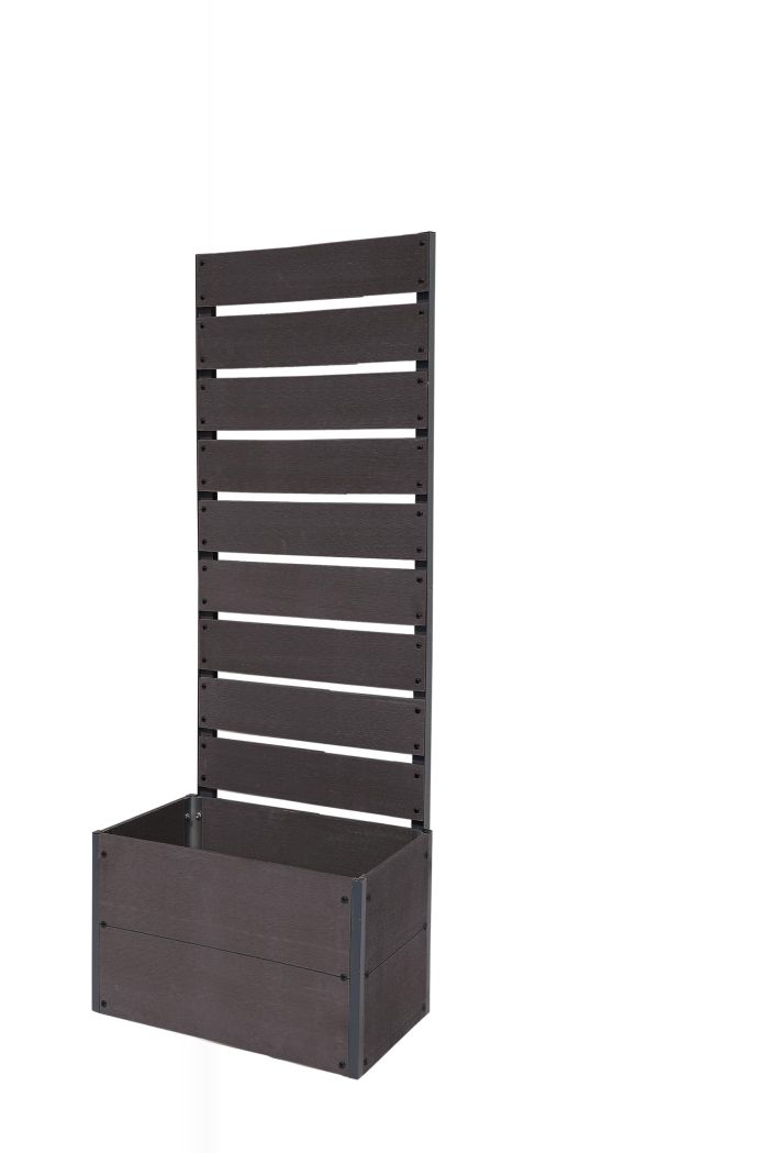 4営業日で発送 リビングアウト Living Out 人工木プランターフェンス 56ｘ150 ダークブラウン TAN-3018-56 DBR