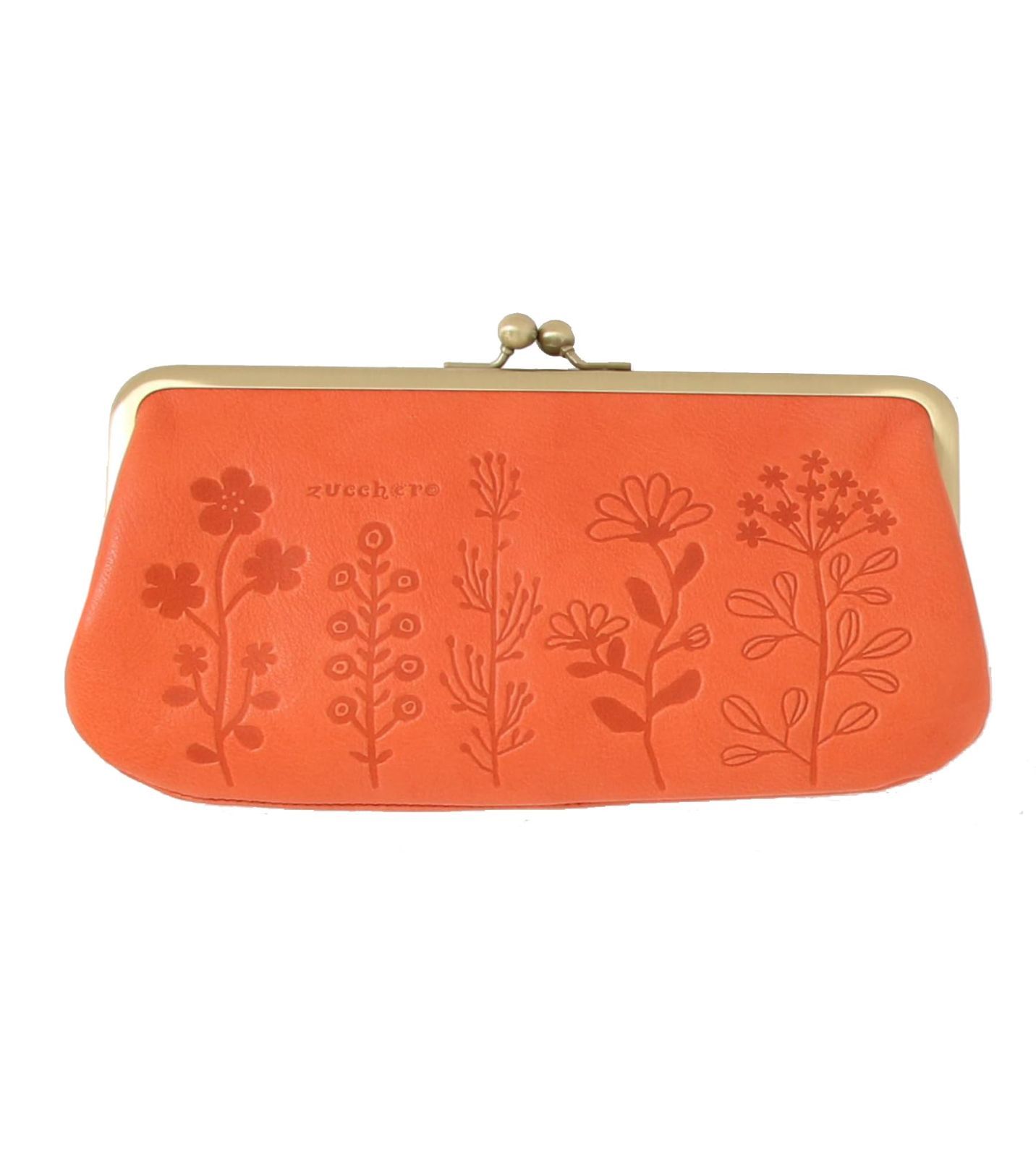 新品箱付 ズッケロフィラート がま口 花柄 長財布 オイルレザー