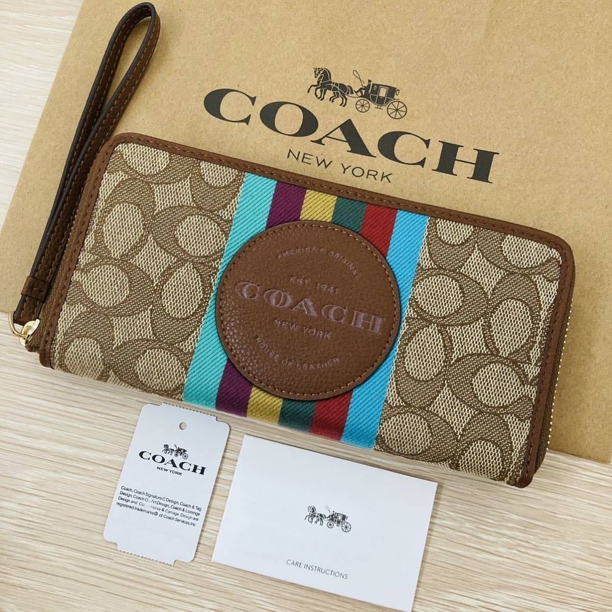 ☆ COACH コーチ 9073 長財布 リストレット シグネチャー ジャガード