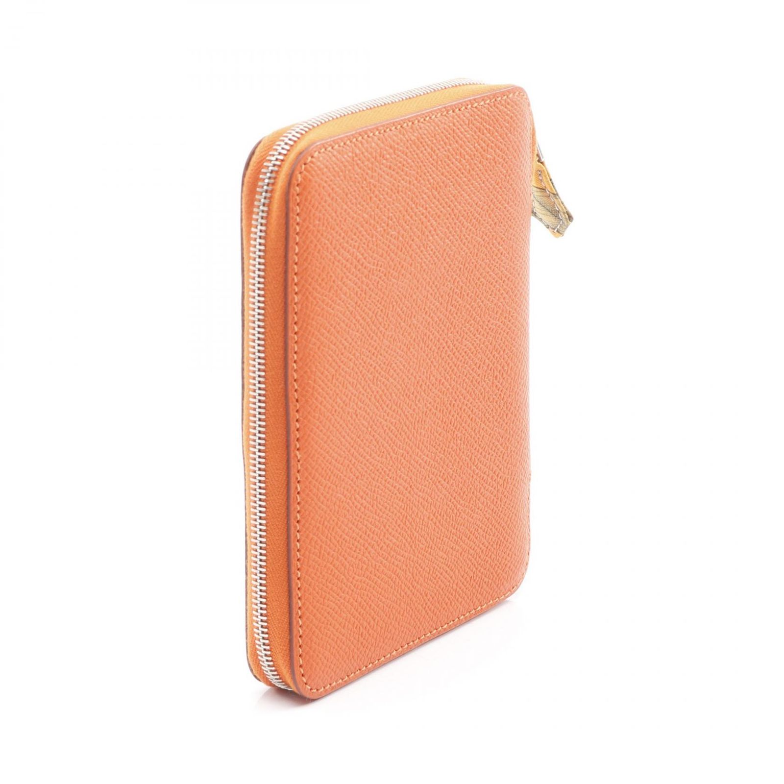 HERMES エルメス アザップ アジェンダ シルクイン オレンジポピー 手帳カバー