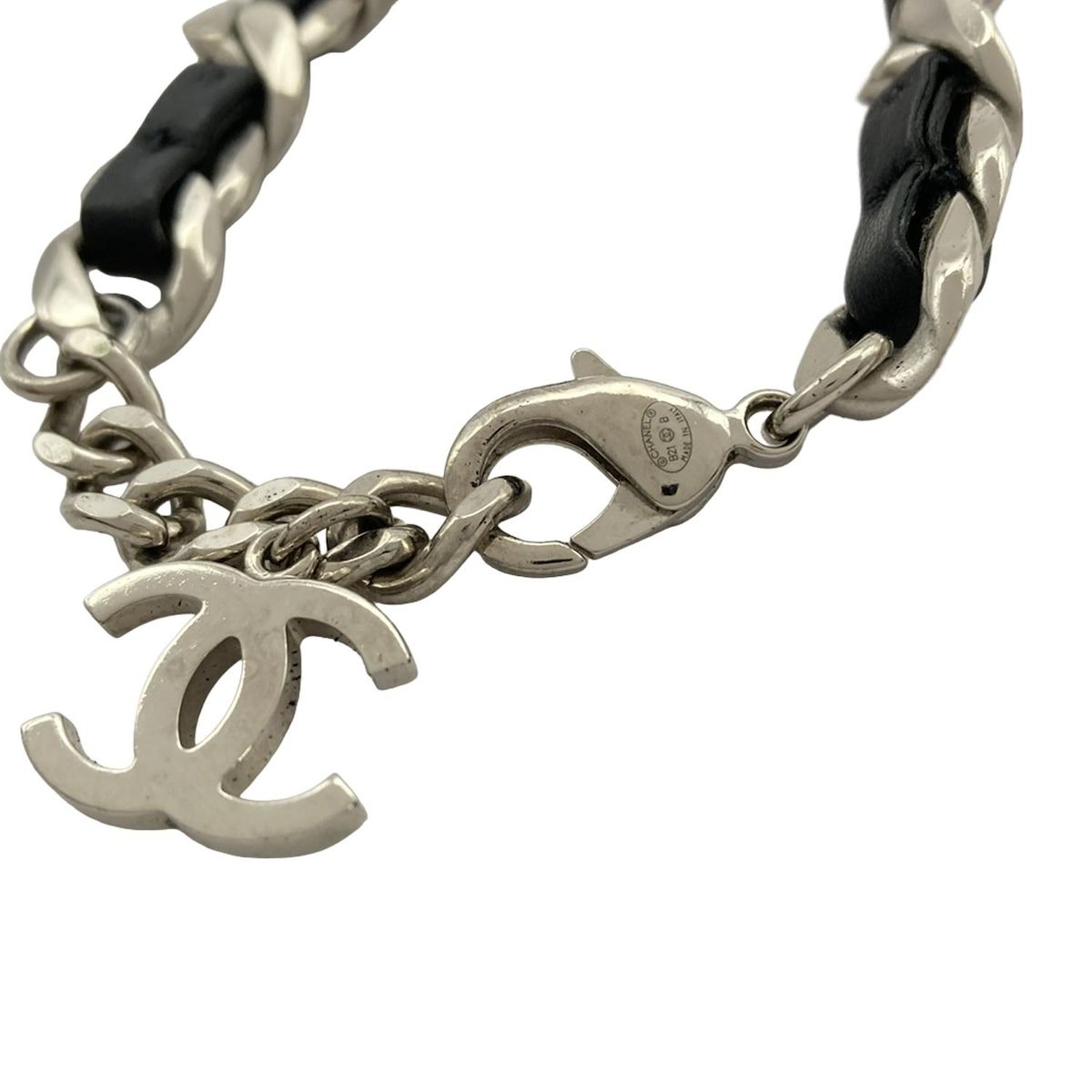 CHANEL(シャネル) ブレスレット美品 ココマーク レザー シルバー