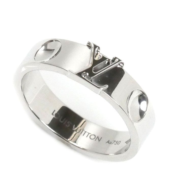 LOUIS VUITTON ルイ ヴィトン K18WG ホワイトゴールド バーグアンプラント LV リング 指輪 Q9K97J G63827 16号 56 6.6g レディース