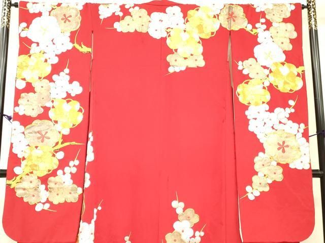 平和屋着物●お引きずり・お引き摺り・引き振袖　和装　結婚式　舞妓　芸妓　芸者　衣装　駒刺繍　槍梅　金銀糸　逸品　DAAT8672zy 平和屋着物○お引きずり・お引き摺り・引き振袖 和装 結婚式 舞妓 芸妓