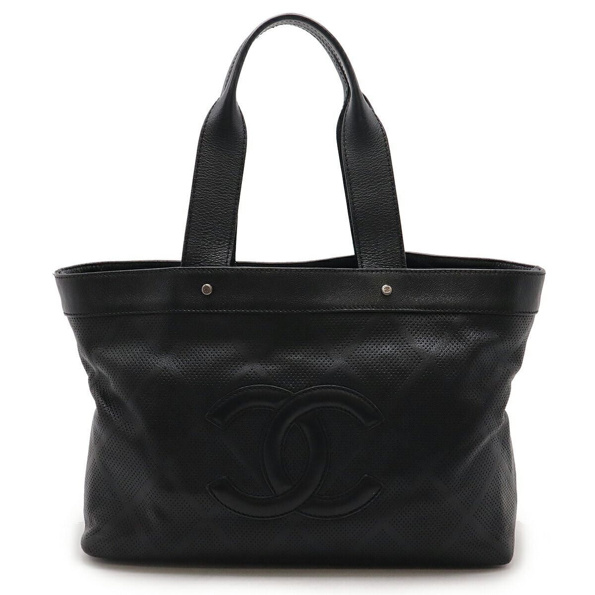 CHANEL シャネル ココマーク パンチング メッシュ トートバッグ