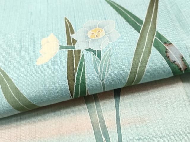 平和屋着物○十日町 加賀草木友禅の第一人者 田村哲彦 訪問着 紬地