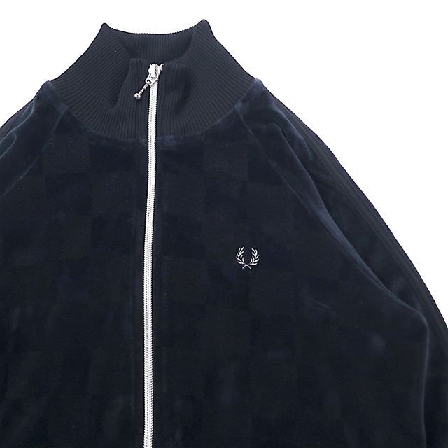 FRED PERRY ベロア トラックジャケット ジャージ 10 ブラック ブロック 