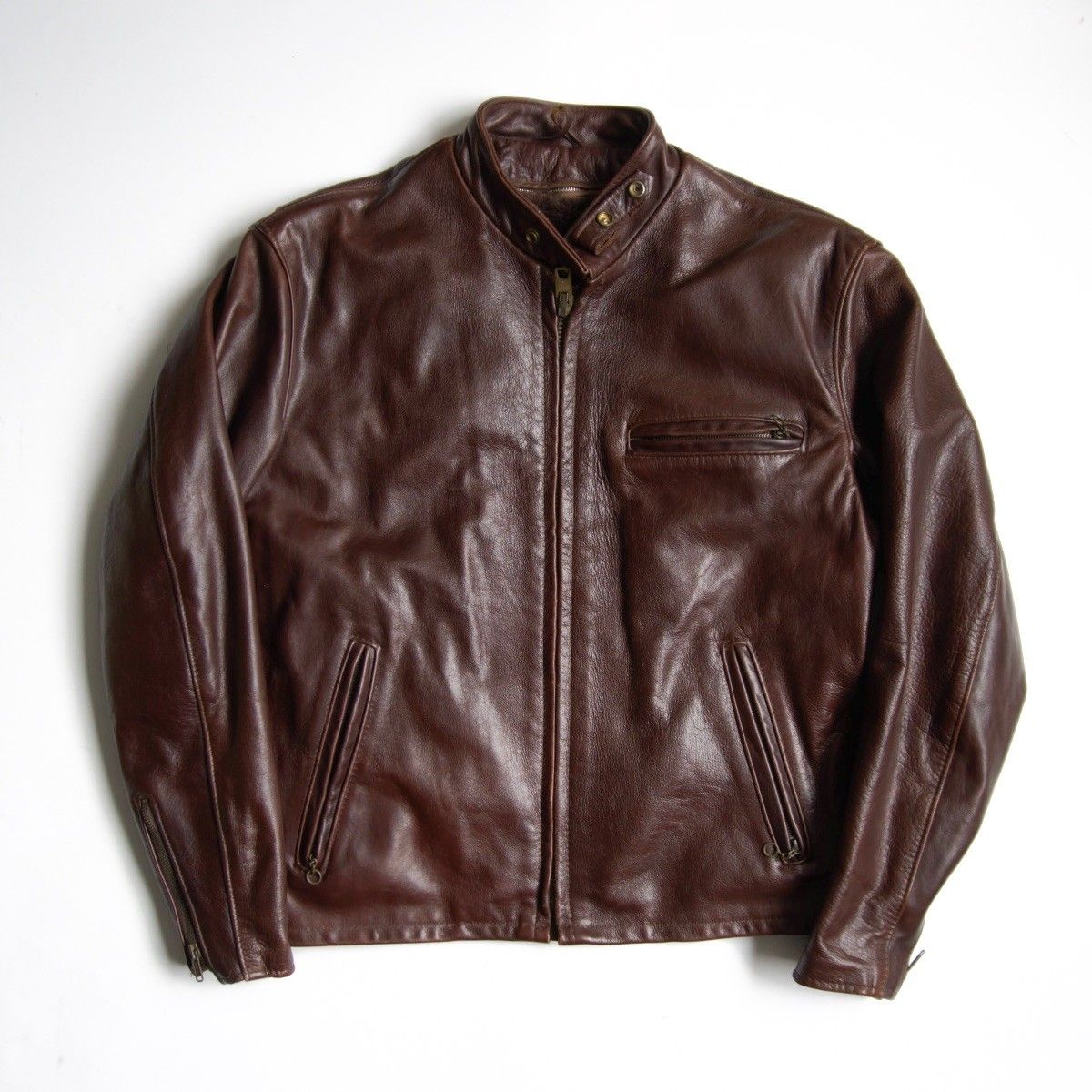 XL リューグーレザーズ レザーシャツ レザージャケット 裏地ペイズリー