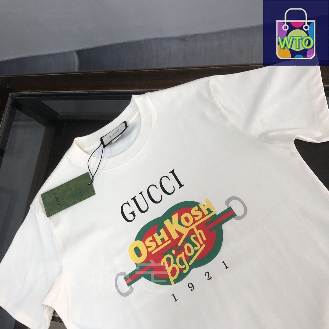 本日限定特価】GUCCI 春夏カップルTシャツ ブラック/ベージュ