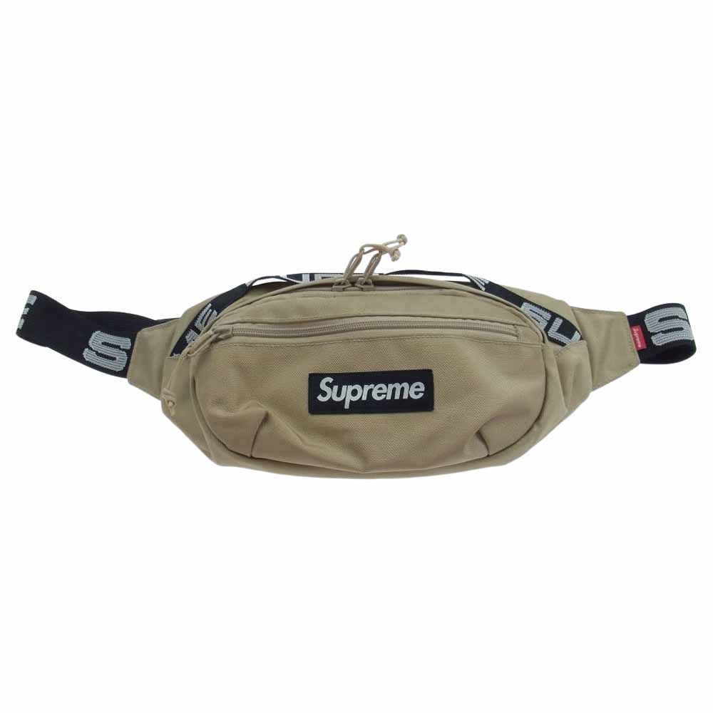 美品！supreme シュプリーム 18ss ウエストバッグ　ベージュ Supreme シュプリーム ショルダーバッグ 18SS Waist Bag ボックス ロゴ
