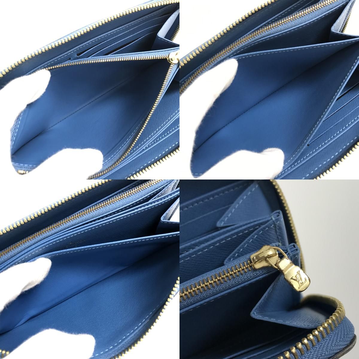 ルイ ヴィトン◎ルイ ヴィトン ジッピーウォレット モノグラム 青 M63894 LOUIS VUITTON ルイヴィトン M63894 ジッピー・ウォレット モノグラム