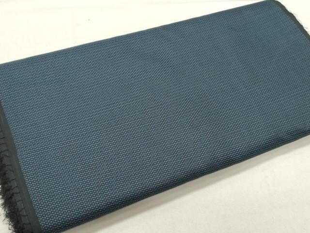 平和屋着物男性　お召　反物　着尺　アンサンブル　100亀甲　総詰め　逸品　未使用　DAAW2289zy