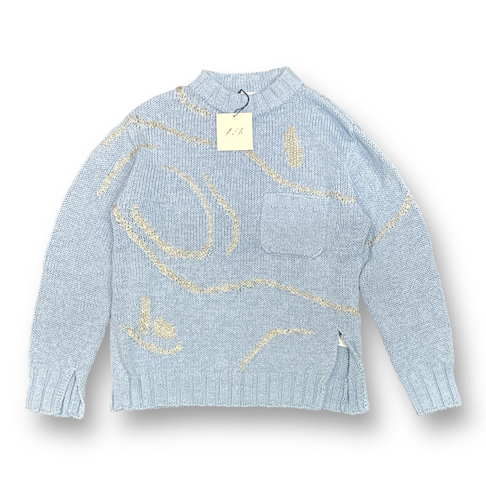 定価38500円 新品 saby INTARSIA C/N KNIT クルーネック ニット 
