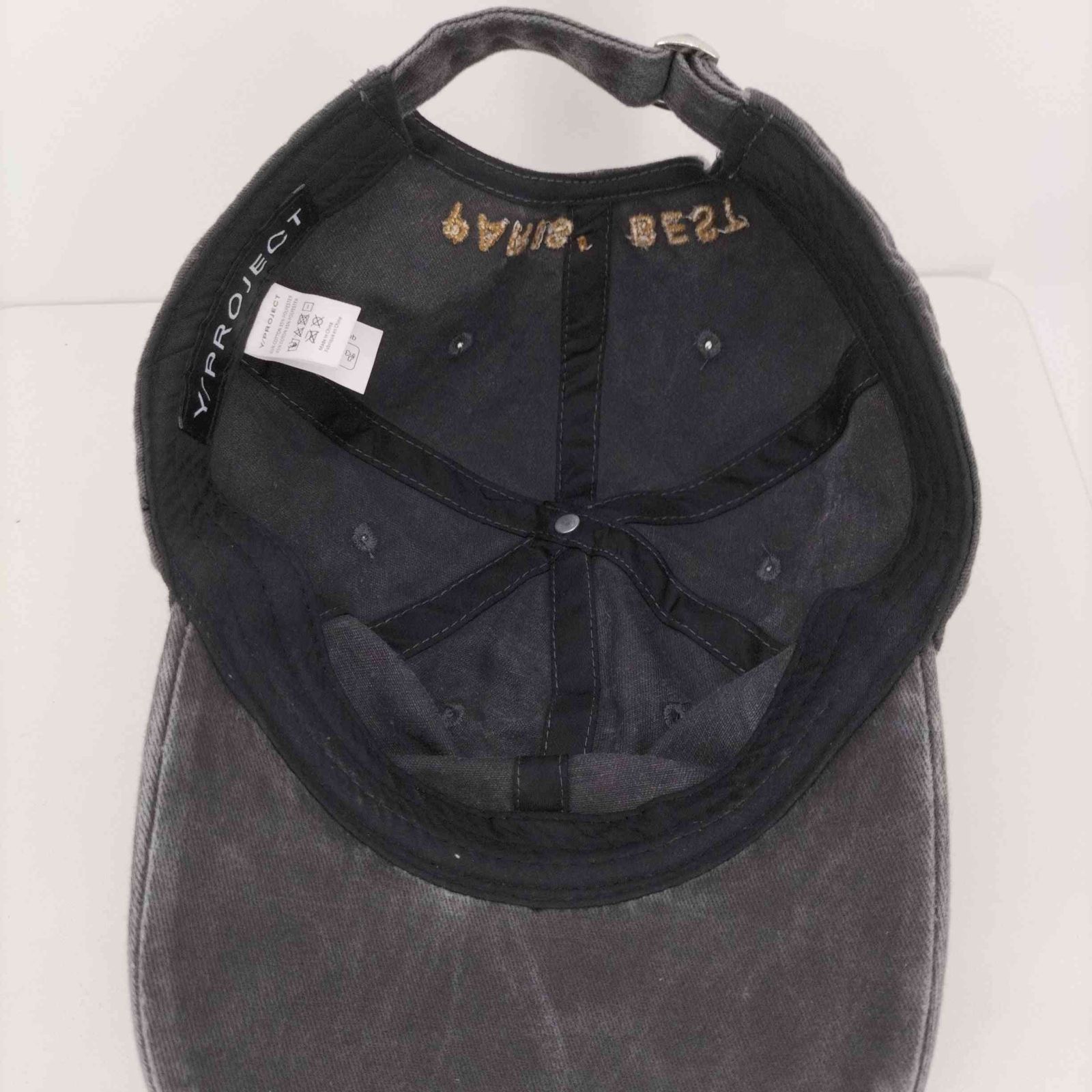 ワイプロジェクト Y/PROJECT Baseball Cap Vintage Black ロゴ