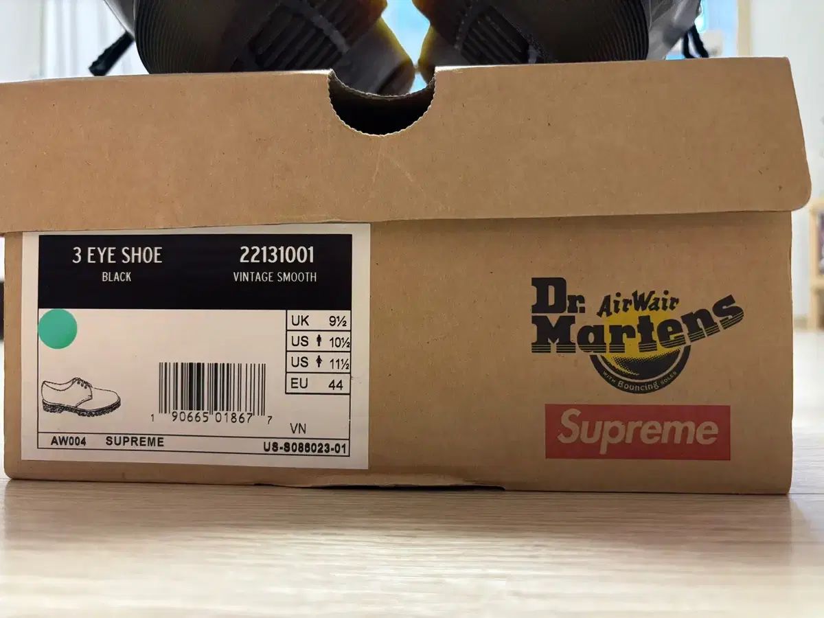  アンダーカバー x Supreme シュプリーム DR. MARTENS ドクターマーチン 3 笏 アナーキー 黒 285 ローファー ブーツ 革靴