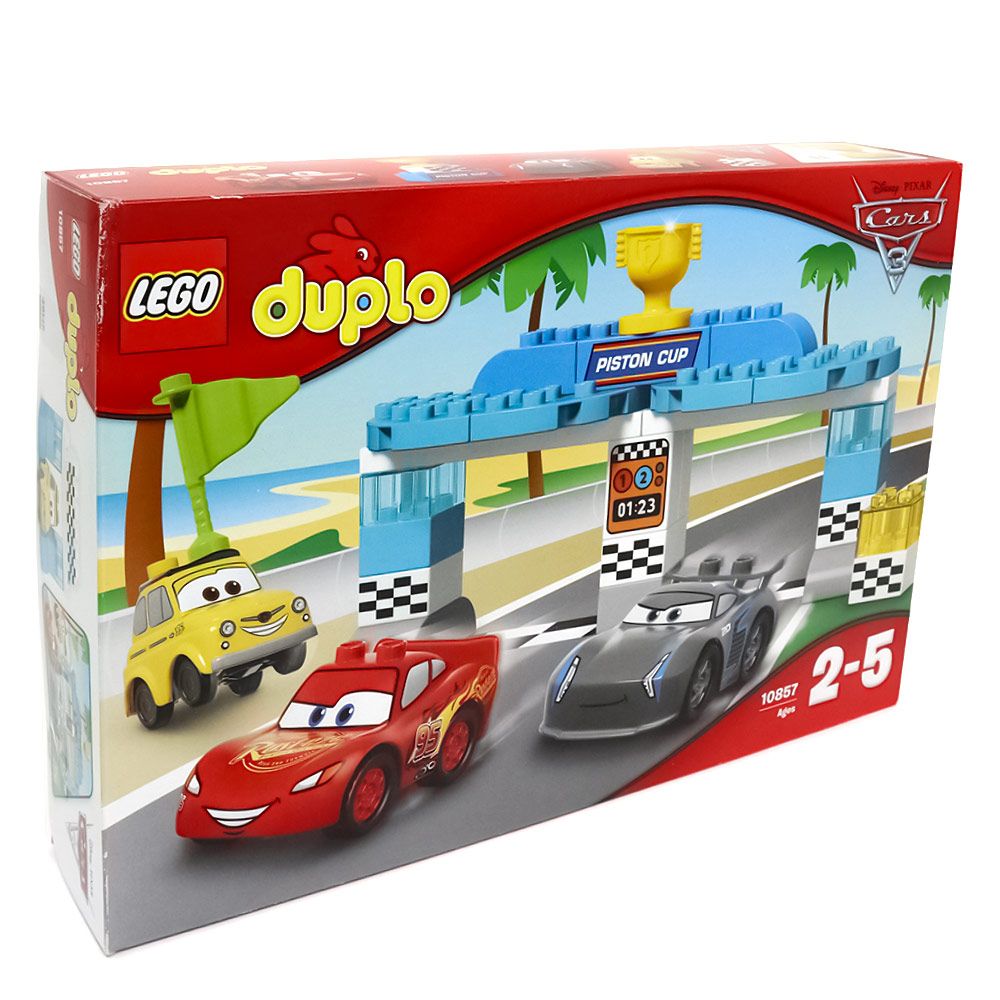 LEGO レゴ デュプロ ディズニー ピクサー カーズ ピストンカップレース マックィーン ジャクソン 31ピース 知育 玩具 車 ブロック マルチ 10857