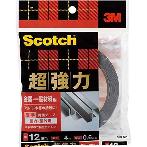3M スコッチ 超強力両面テープ 金属 一般材料用 幅12mm長さ4m SKD-12R