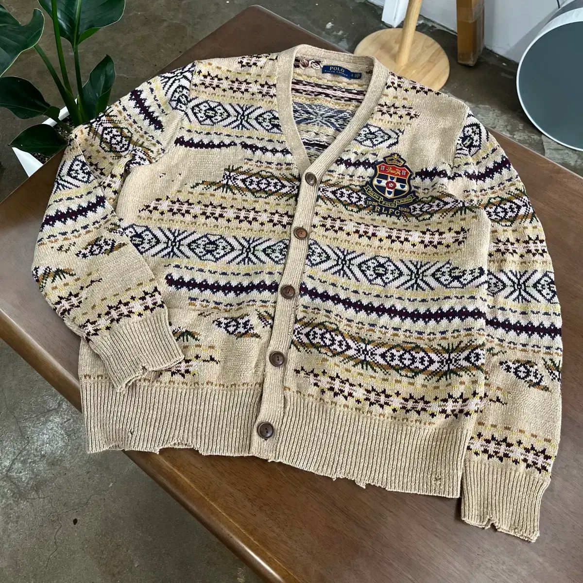 【雷市場（ポンジャン）商品韓国直送】 POLO RALPH LAUREN(ポロラルフローレン) 苦痛です フェアアイル カーディガン 新品 L