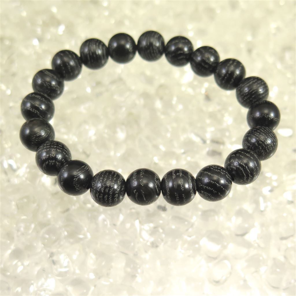 神代栗 クリ ウッドビーズ 木玉 10.5mmブレスレット 11.9g
