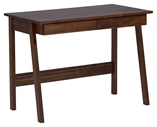 在庫処分 ブラウン 344237 ハッチBR アカシア無垢材 天然木製 奥行き55cm 幅100cm 学習机 デスク 関家具 Sekikagu