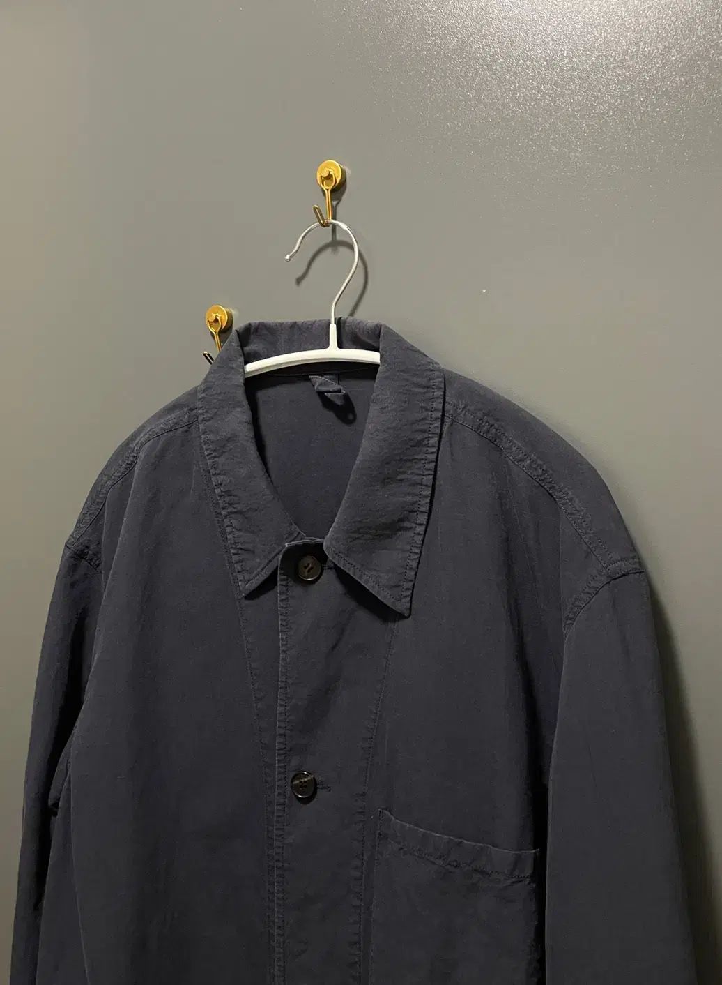 スチールネス リネン ワーク ジャケット ネイビー 2