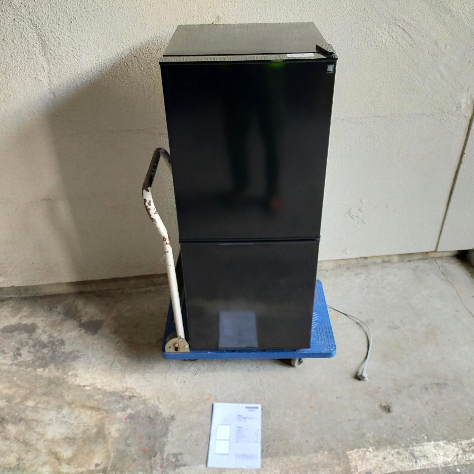 FG-20251027-12 手渡し 板橋区蓮沼町 ニトリ 2ドア冷蔵庫 Nグラシア NTR-106BK 106L 2025年製 ブラック 動作 済み