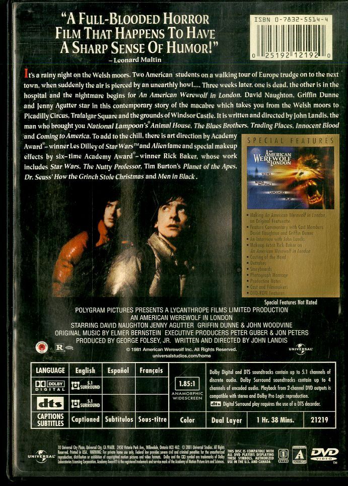 狼男アメリカン American Werewolf in London 4K英語 狼男