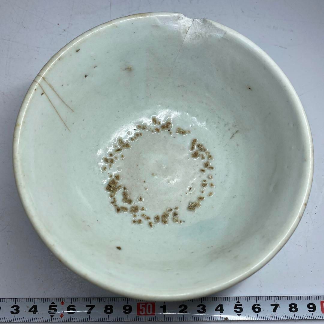 朝鮮古美術　李朝白磁茶碗　O 直径12.4cm 東H5-0903③タサチ 朝鮮古美術 李朝白磁茶碗 O 直径12.4cm 東H5-0903③タサチ