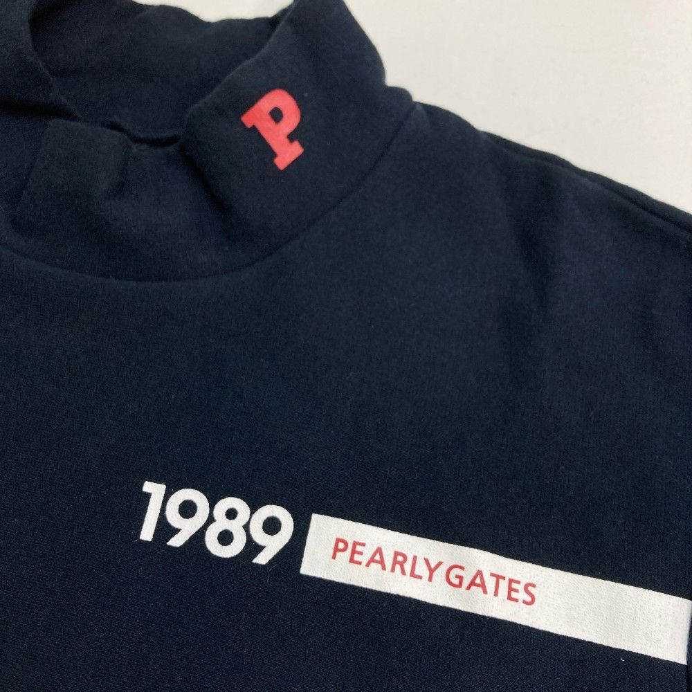 サイズ：6 PEARLY GATES パーリーゲイツ 2024年モデル 裏起毛 長袖Tシャツ ハイネック ネイビー系 [240101298323]#  ゴルフウェア メンズ ストスト - メルカリ