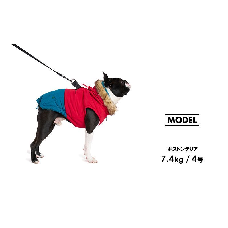 バイカラーハーネス1-4号2L-3L／サックス×ピンク】犬 服 小型犬 チワワ