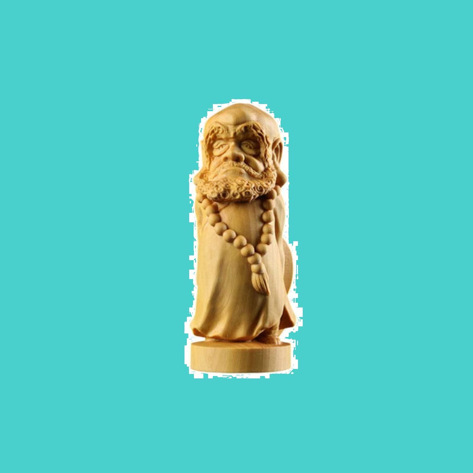 運気向上(Size:高さ9cm) 厄除け 大願成就 仏陀彫刻 手作り 木置物 神像