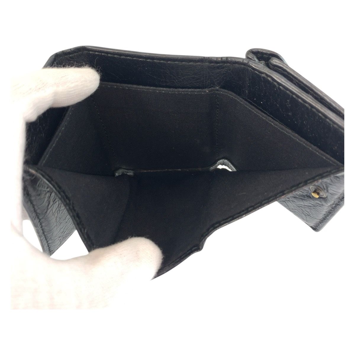  バレンシアガ グラフィティ ペーパーミニ ブラック 黒 891445 1060 Y 532244 折財布 コンパクトウォレット メンズ 505680 三つ折り財布 折り財布