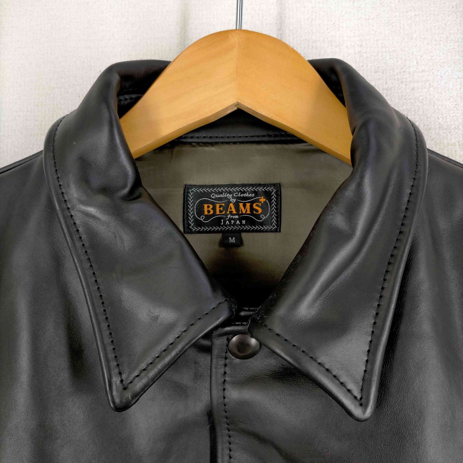 ビームス BEAMS ミリタリーレザーブルゾン A-2フライトジャケット 