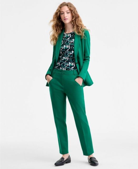 送料無料 バースリー レディース カジュアルパンツ ボトムス Women s Compression High-Rise Straight-Leg Pants Bright Green