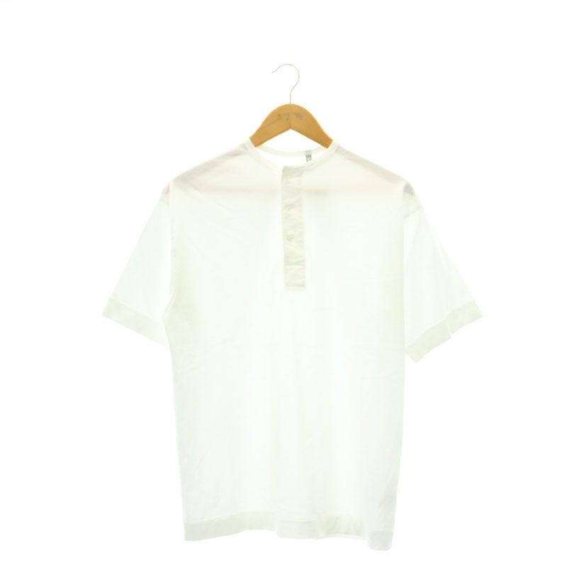 キャプテン サンシャイン KAPTAIN SUNSHINE Suvin Supima Tube Henleyneck Tee Light Tシャツ カットソー 五分袖 36 S 白 ホワイト |AT OS PN