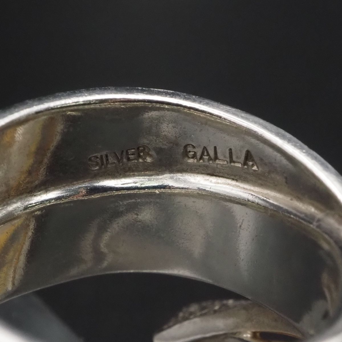 C825 ルチルクォーツ SILVER GALLA刻印 リング デザイン